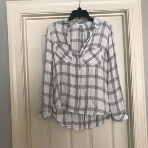 Grey and White Flannel